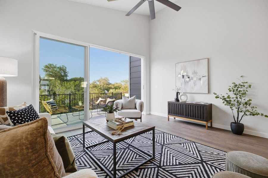 Furnished interior view inside a new home in , Austin (Image 30).