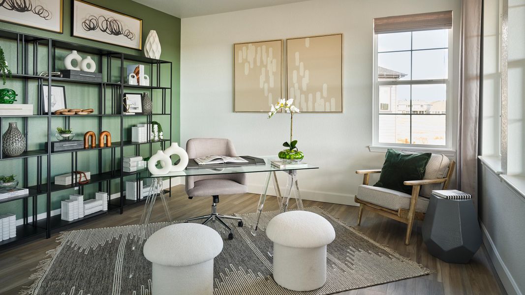 Representative furnished interior of a home built from the Steamboat | A Multi-Gen Home by Taylor Morrison in Dawson Trails, Castle Rock (Image 10).