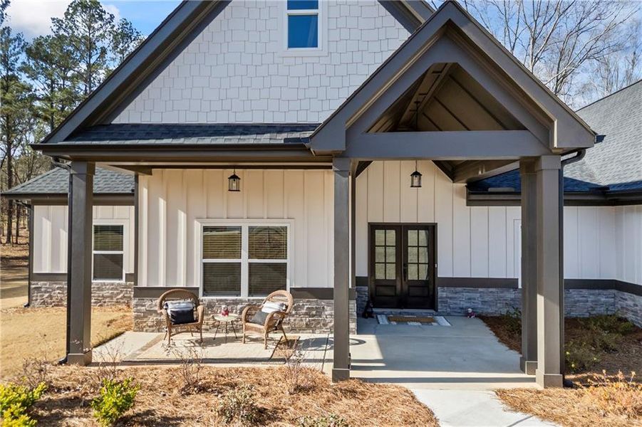 Exterior details and patio area of a home in , Monroe (Image 30).
