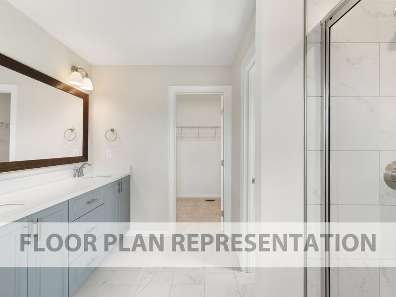 Primary Bathroom | Wren Plan by Ivey Homes