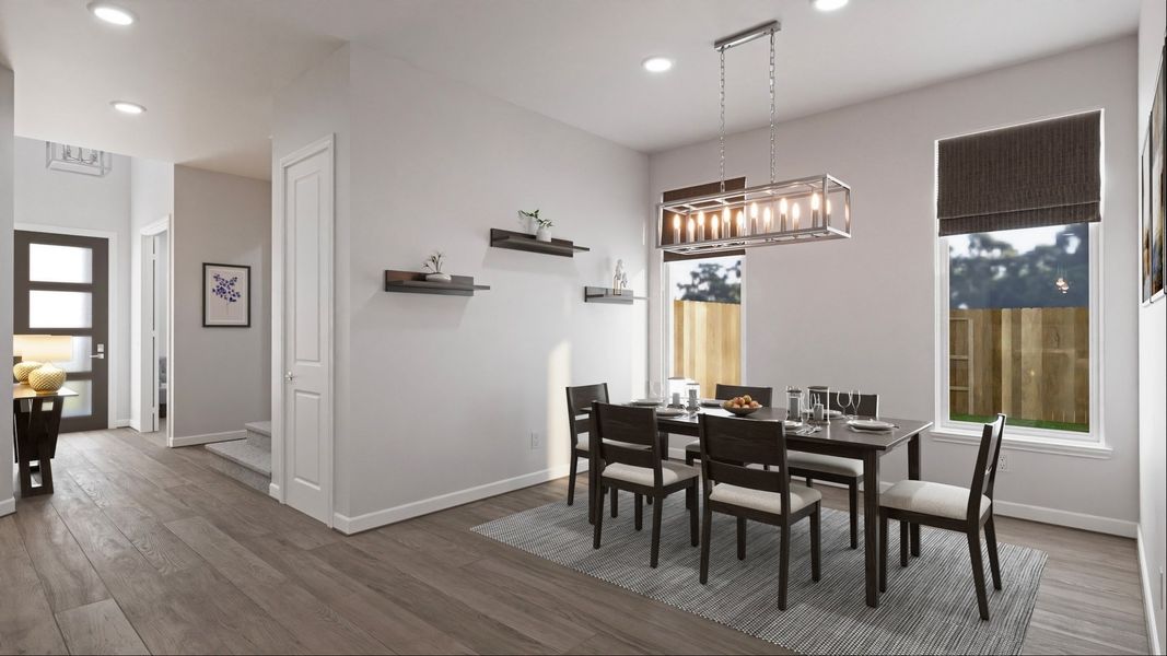 Representative furnished interior of a home built from the Landon by Risewell Homes in 6 Creeks, Kyle (Image 5).