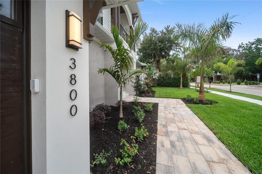 Exterior details and patio area of a home in , Sarasota (Image 37).