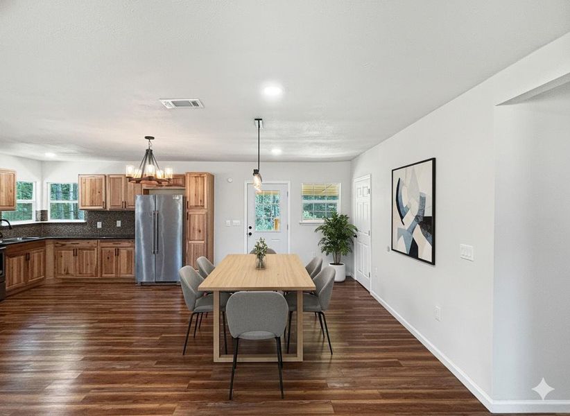Furnished interior view inside a new home in , Jasper (Image 3). Furnished interior view inside a new home in , Jasper (Image 3).