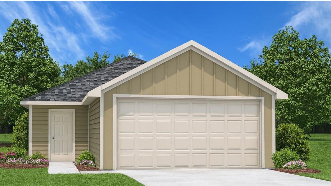 Front exterior of a new home in Sunset Valley, Hockley, TX, highlighting curb appeal (Image 1). Front exterior of a new home in Sunset Valley, Hockley, TX, highlighting curb appeal (Image 1).
