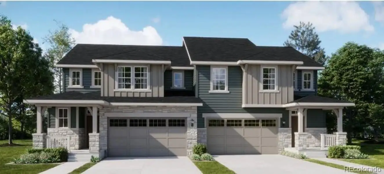 Front exterior of a new home in Parterre, Thornton, CO, highlighting curb appeal (Image 1). Front exterior of a new home in Parterre, Thornton, CO, highlighting curb appeal (Image 1).