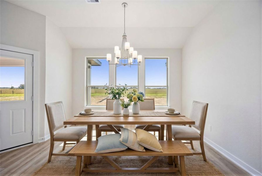 Virtually staged representation of the Breakfast Nook.