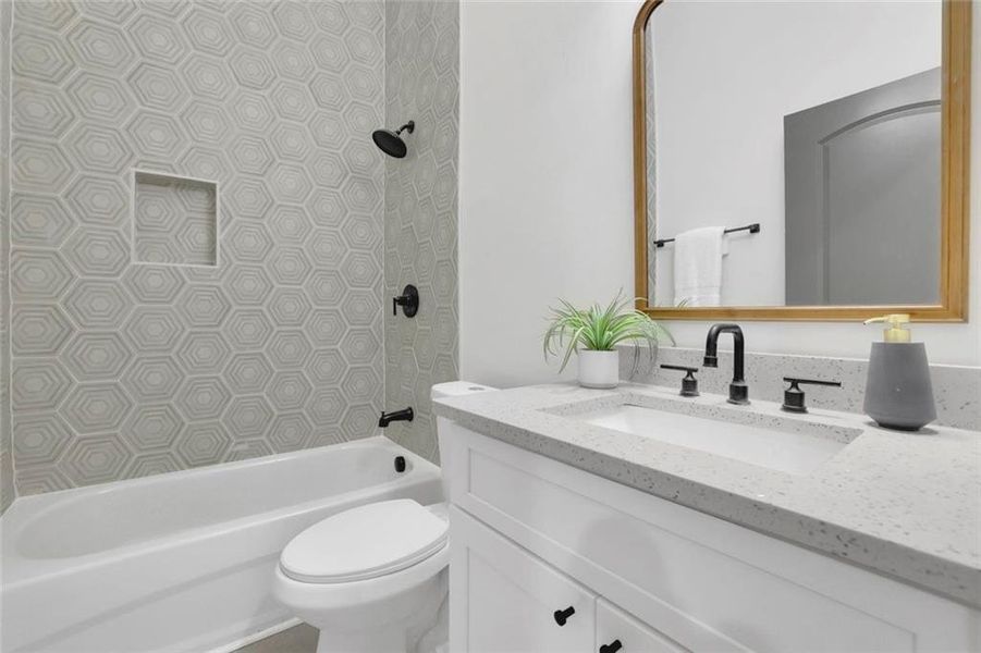 Furnished interior view inside a new home in , Atlanta (Image 49).