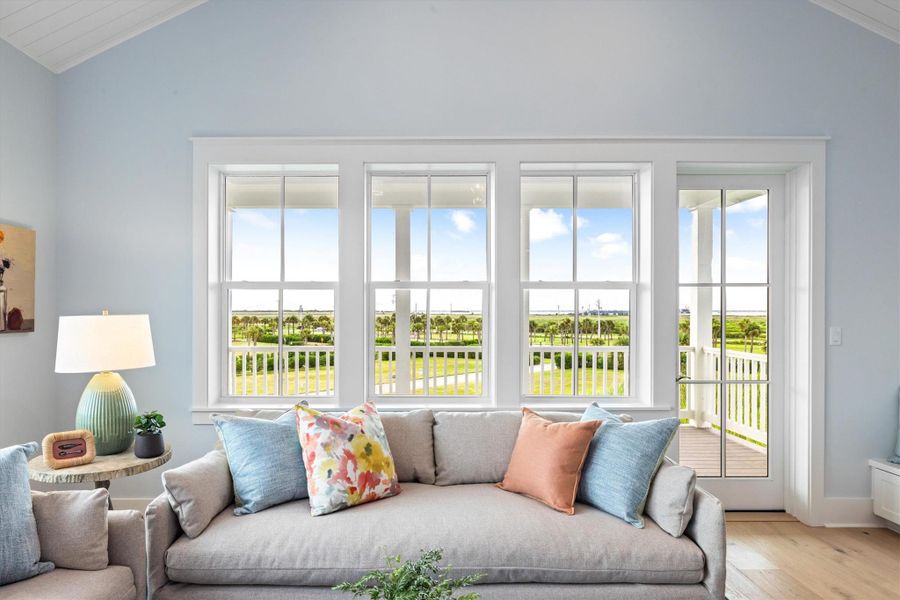 Furnished interior view inside a new home in , Galveston (Image 7). Furnished interior view inside a new home in , Galveston (Image 7).