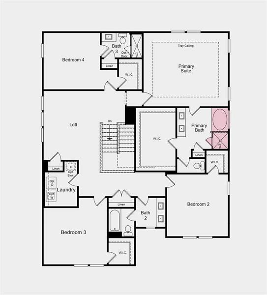 2D floor plan layout of this home in Auburn Glen, Dacula, GA (Image 3).
