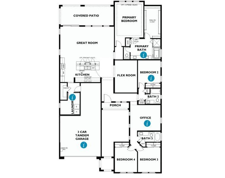 2D floor plan layout of this home in Emblem at Aloravita, Peoria, AZ (Image 5). 2D floor plan layout of this home in Emblem at Aloravita, Peoria, AZ (Image 5).