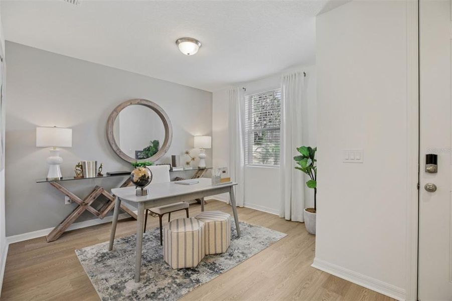 Furnished interior view inside a new home in Fox Pointe at Rivers Edge, Leesburg (Image 30).