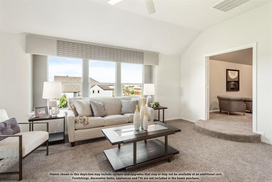 Furnished interior view inside a new home in Mockingbird Hills, Joshua (Image 32). Furnished interior view inside a new home in Mockingbird Hills, Joshua (Image 32).