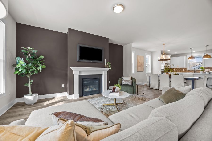 Representative furnished interior of a home built from the Southbound Train by Garman Homes in Wendell Falls, Wendell (Image 6).
