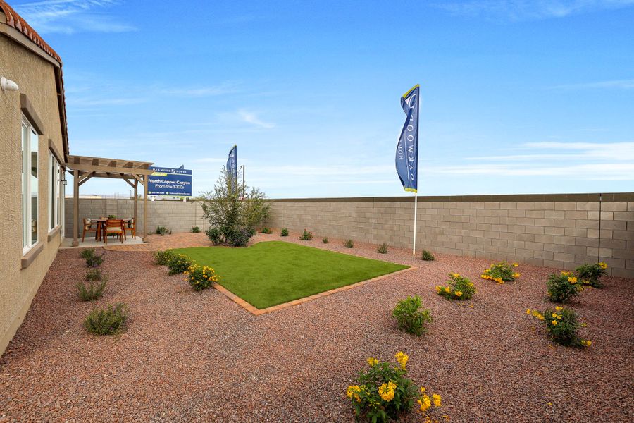 Exterior details and patio area of a home in North Copper Canyon, Surprise (Image 21).