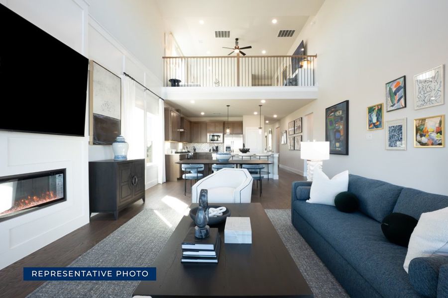 Representative furnished interior of a home built from the Roosevelt F by First Texas Homes in The Villages of Hurricane Creek, Anna (Image 7). Representative furnished interior of a home built from the Roosevelt F by First Texas Homes in The Villages of Hurricane Creek, Anna (Image 7).