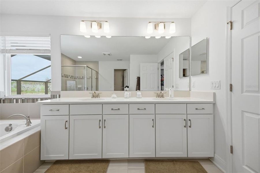 Furnished interior view inside a new home in Whispering Oaks Preserve, Wesley Chapel (Image 62). Furnished interior view inside a new home in Whispering Oaks Preserve, Wesley Chapel (Image 62).