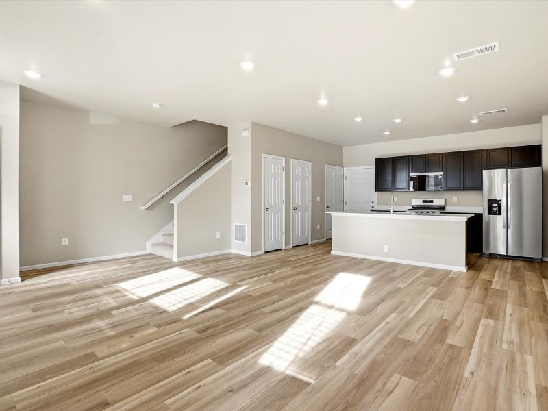 Spacious, unfurnished interior of a new home in Skyview at High Point, Aurora (Image 12). Spacious, unfurnished interior of a new home in Skyview at High Point, Aurora (Image 12).