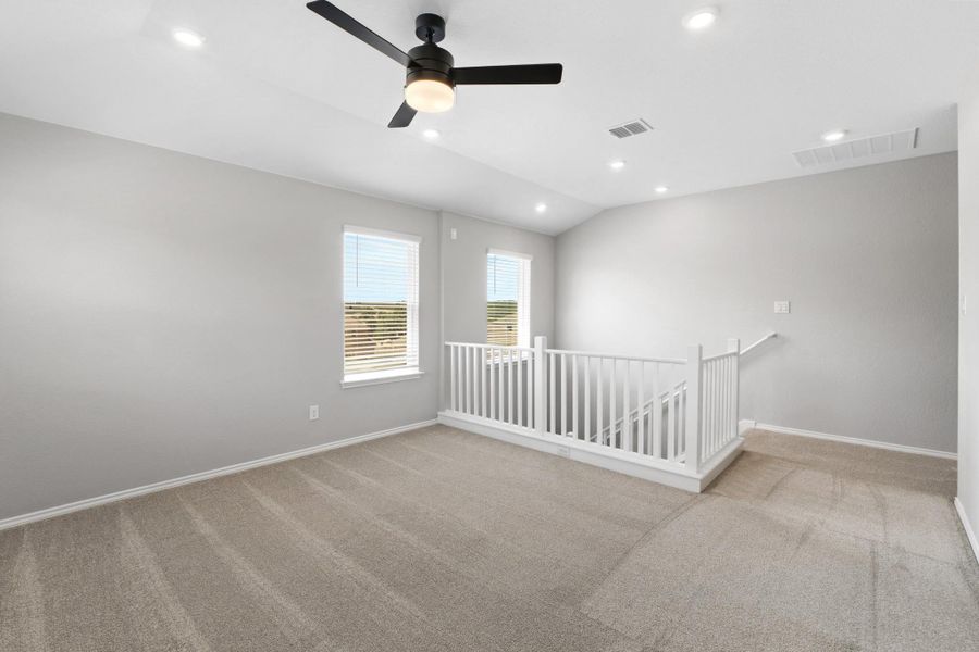 Spacious, unfurnished interior of a new home in River Bluff, Leander (Image 26). Spacious, unfurnished interior of a new home in River Bluff, Leander (Image 26).