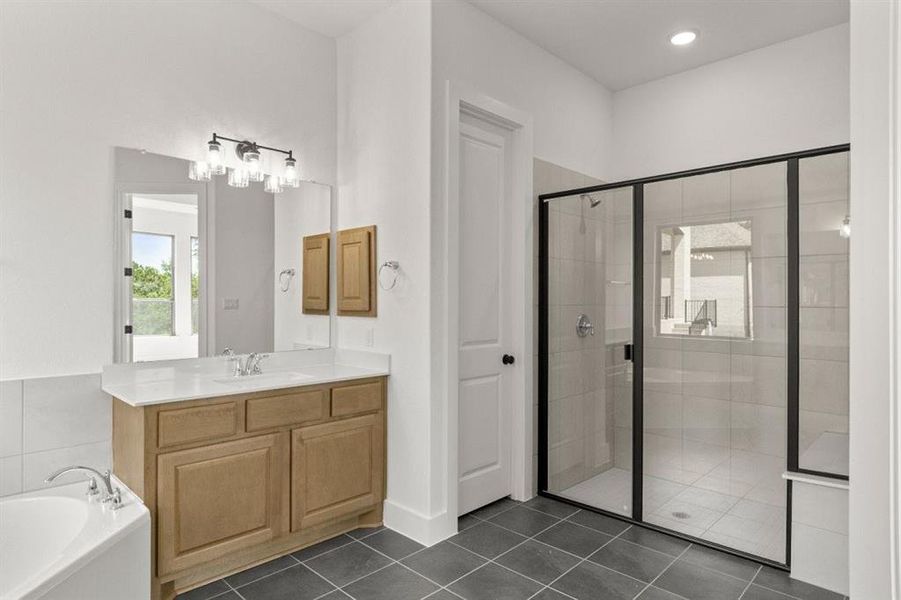 Primary bath walk-in shower