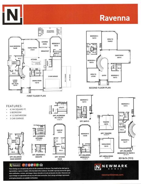 2D floor plan layout of this home in Elyson 45' & 70', Katy, TX (Image 2). 2D floor plan layout of this home in Elyson 45' & 70', Katy, TX (Image 2).
