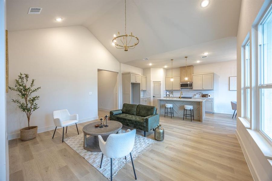 Furnished interior view inside a new home in , Fort Worth (Image 13). Furnished interior view inside a new home in , Fort Worth (Image 13).