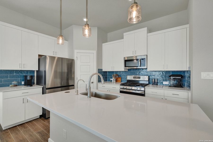 Furnished interior view inside a new home in August Fields, New Braunfels (Image 9).
