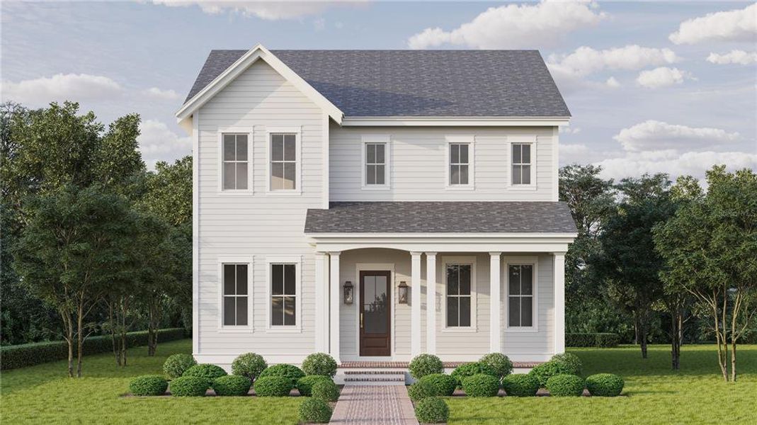 Front exterior of a new home in , St. Petersburg, FL, highlighting curb appeal (Image 1). Front exterior of a new home in , St. Petersburg, FL, highlighting curb appeal (Image 1).