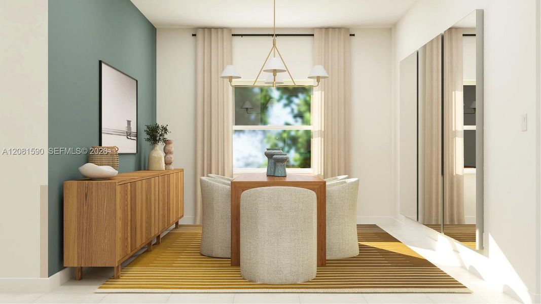 Furnished interior view inside a new home in Altamira, Homestead (Image 7).