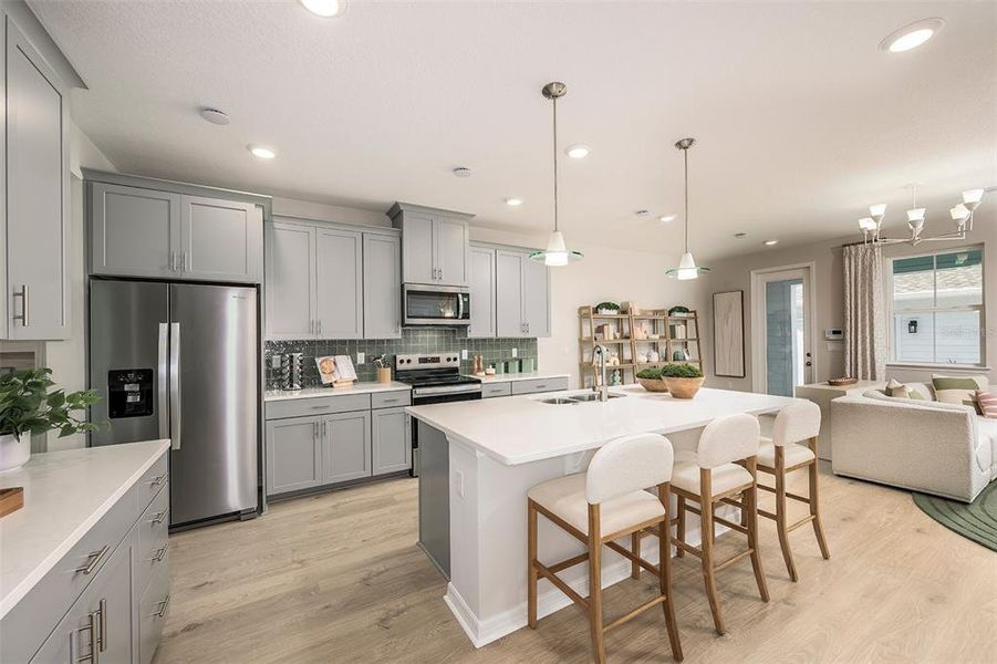 Furnished interior view inside a new home in Aulin Square, Oviedo (Image 5).