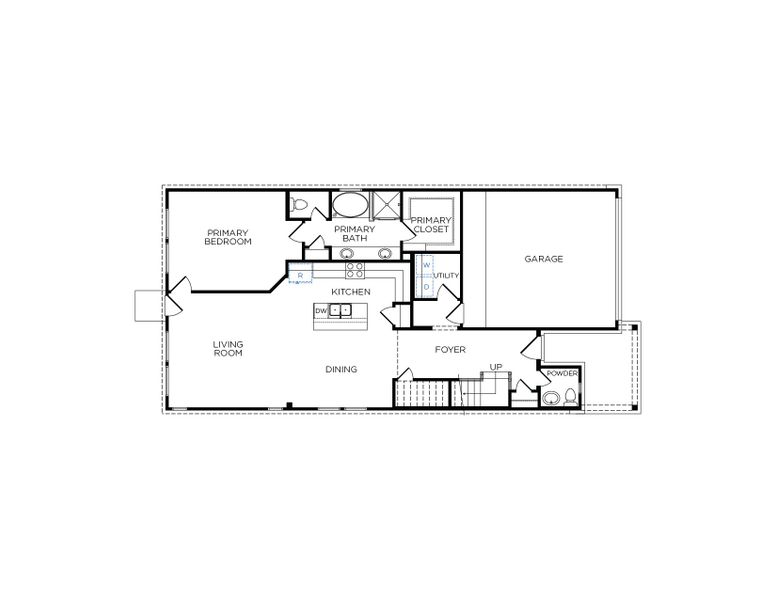 2D floor plan layout for the Driftwood by Tricoast Homes in River Ranch 55', Dayton, TX (Image 3). 2D floor plan layout for the Driftwood by Tricoast Homes in River Ranch 55', Dayton, TX (Image 3).