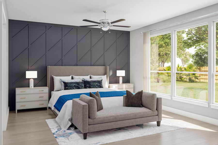 Representative furnished interior of a home built from the Seville by Tri Pointe Homes in Woodson’s Reserve, Spring (Image 13).