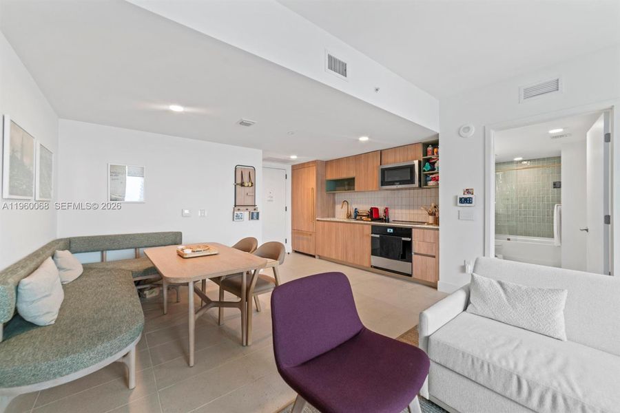 Furnished interior view inside a new home in , Miami (Image 10).