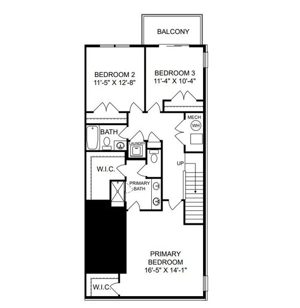 2D floor plan layout of this home in Grove 98, Wake Forest, NC (Image 1). 2D floor plan layout of this home in Grove 98, Wake Forest, NC (Image 1).