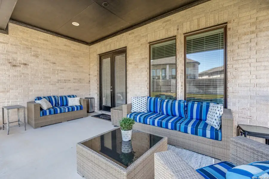 Exterior details and patio area of a home in Veramendi, New Braunfels (Image 23).