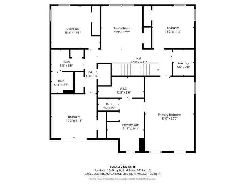 2D floor plan layout of this home in The Greens at Thompson Creek, Hampton, GA (Image 7).