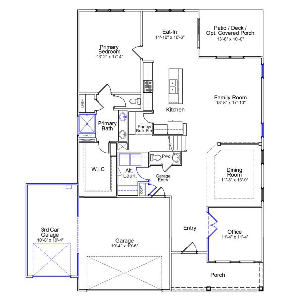 2D floor plan layout of this home in Brooke Hill, Lewisville, NC (Image 4). 2D floor plan layout of this home in Brooke Hill, Lewisville, NC (Image 4).