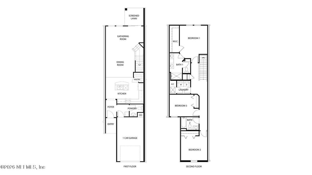 2D floor plan layout of this home in Bridgewater, St. Augustine, FL (Image 4).