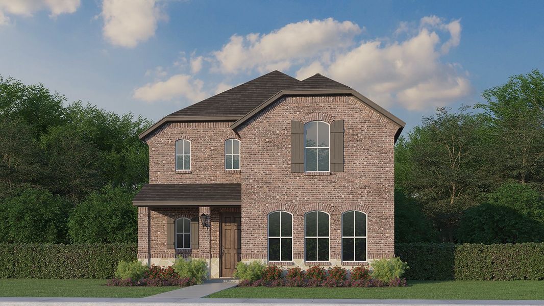 Plan 1456 Elevation A w/ Stone