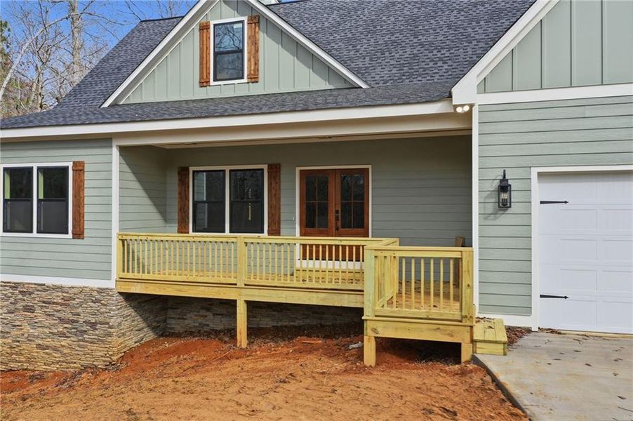 Exterior details and patio area of a home in , Ball Ground (Image 3).