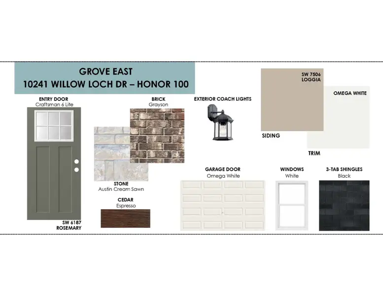 Sample of building materials used in homes in Grove East, Temple (Image 3). Sample of building materials used in homes in Grove East, Temple (Image 3).