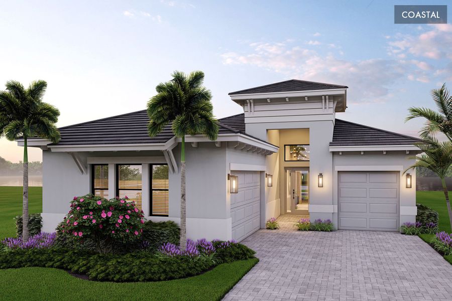 Representative exterior photo of a completed home built from the Calypso by GL Homes in Apex at Avenir, Palm Beach Gardens, FL (Image 2).