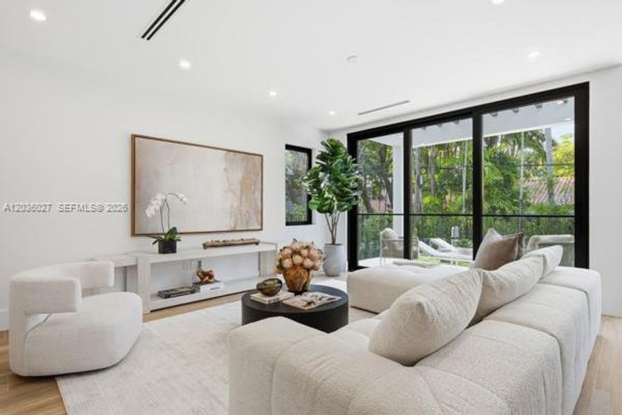 Furnished interior view inside a new home in , Coral Gables (Image 9).