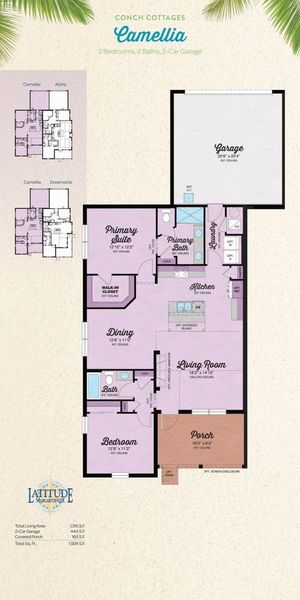 2D floor plan layout for the Camellia by Minto Communities in Latitude Margaritaville Hilton Head, Hardeeville, SC (Image 3). 2D floor plan layout for the Camellia by Minto Communities in Latitude Margaritaville Hilton Head, Hardeeville, SC (Image 3).
