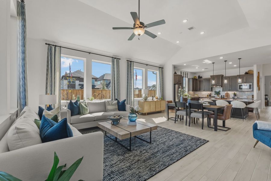Representative furnished interior of a home built from the Pebble Beach by Chesmar Homes in Riceland Alley Loads, Mont Belvieu (Image 6).