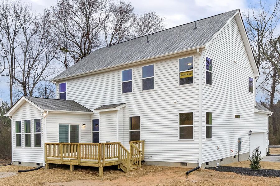 Exterior details and patio area of a home in Browning Mill, Wendell (Image 23).