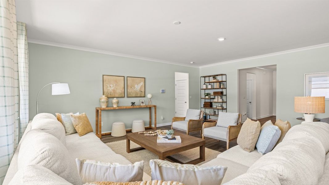 Representative furnished interior of a home built from the Denton by D.R. Horton in Jackson Landing, Jefferson (Image 15).