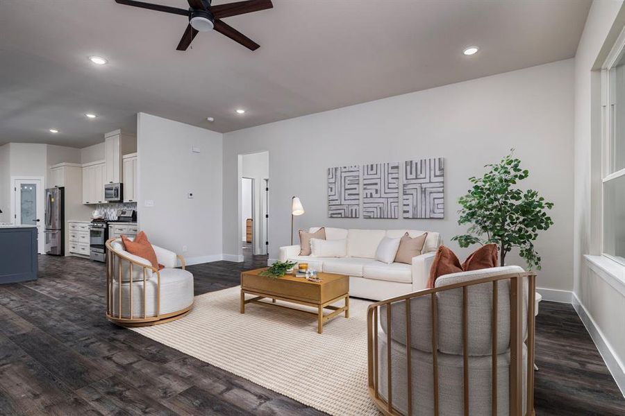 Furnished interior view inside a new home in , River Oaks (Image 13).