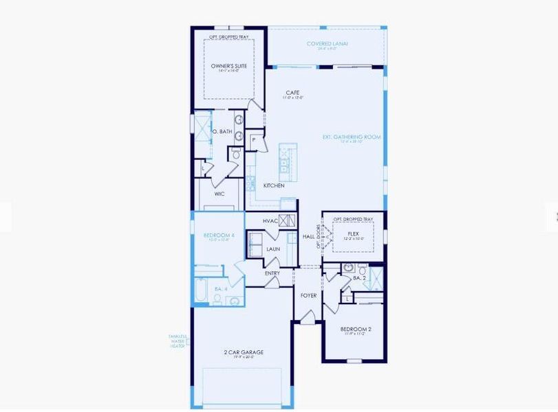 2D floor plan layout of this home in Costa Pointe, Vero Beach, FL (Image 3).