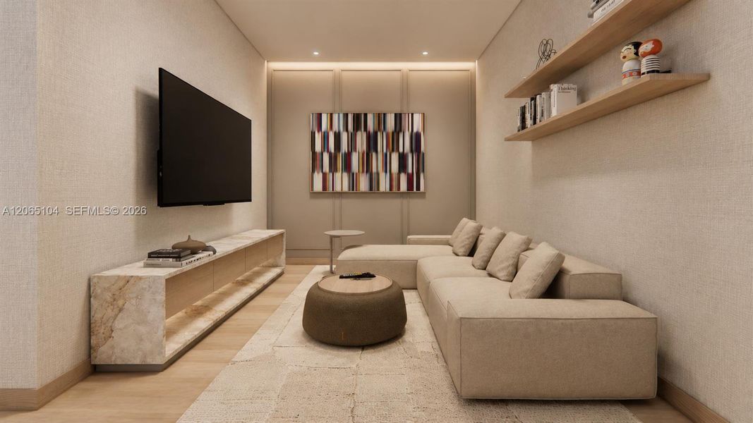Furnished interior view inside a new home in , Coral Gables (Image 24).