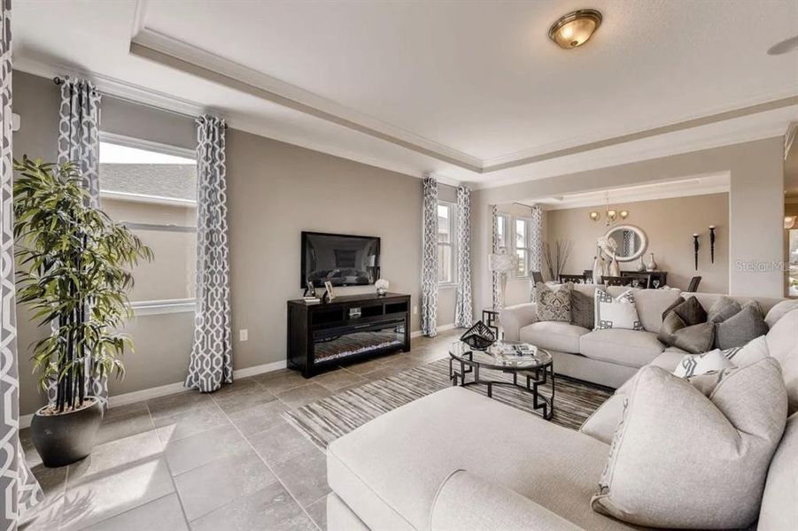 Furnished interior view inside a new home in Kindred, Kissimmee (Image 4).